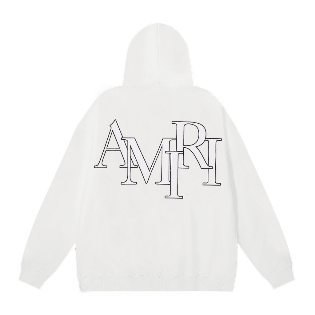 Amr Staggered Monochromatic Hoodie