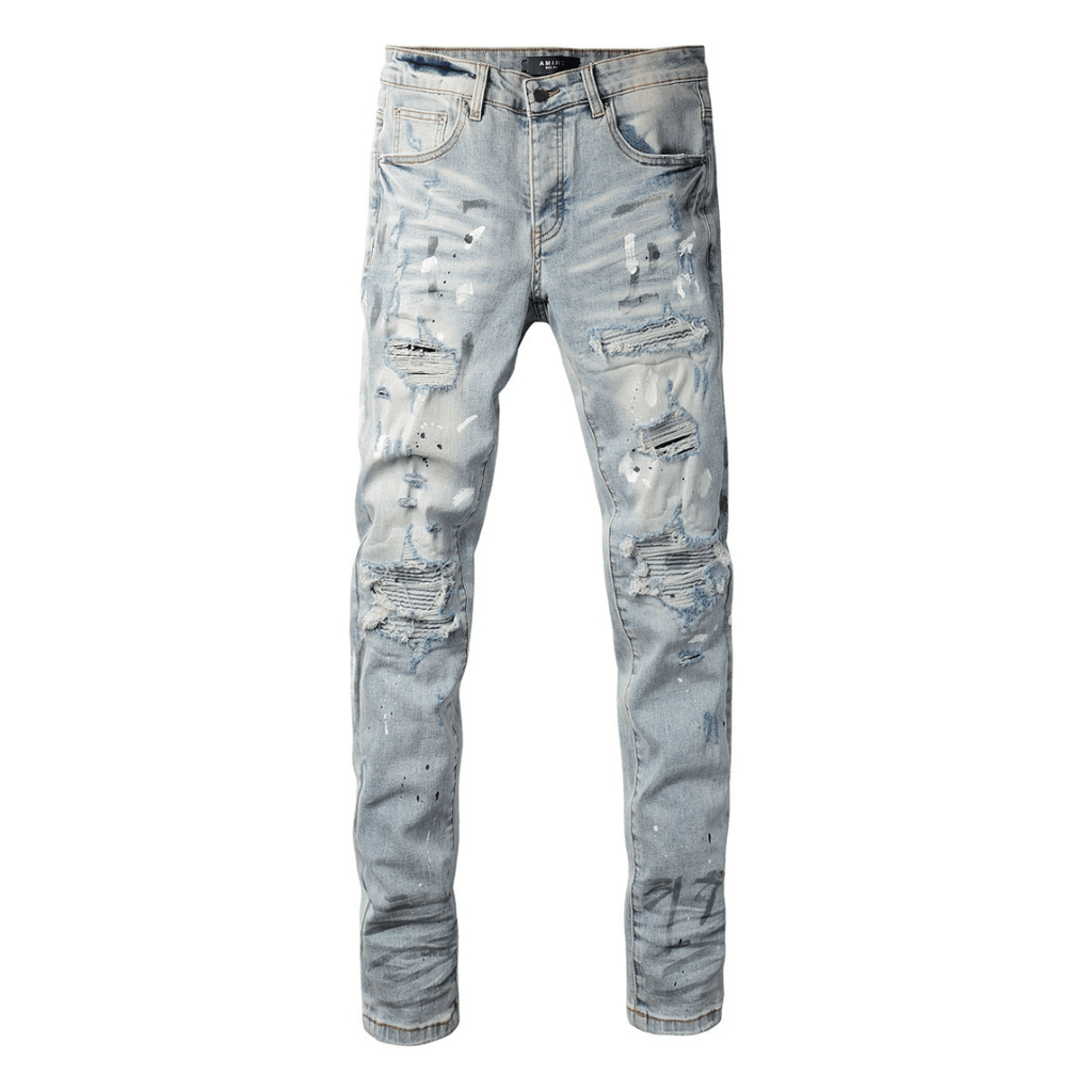 Amr Paint Ripped Jeans