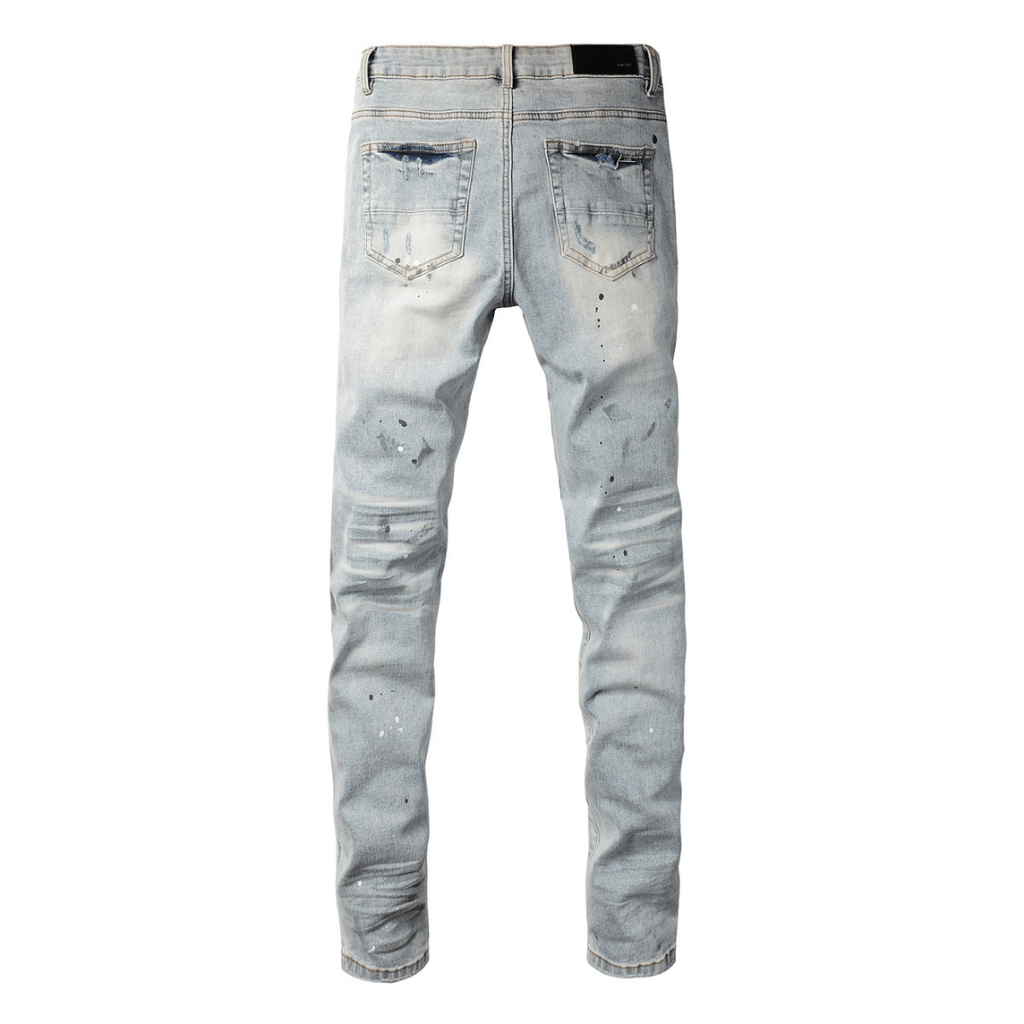 Amr Paint Ripped Jeans