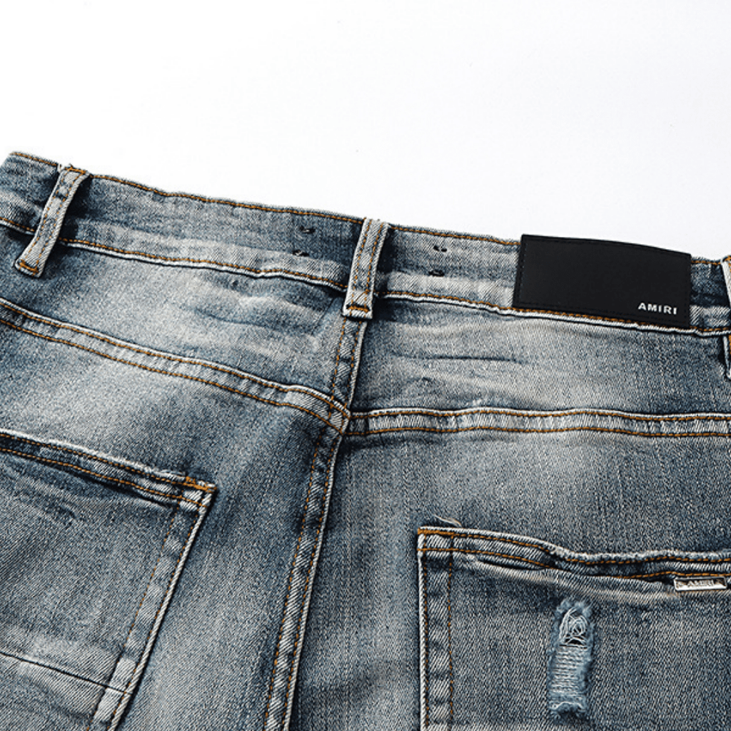 Amr Black Staggered Jeans