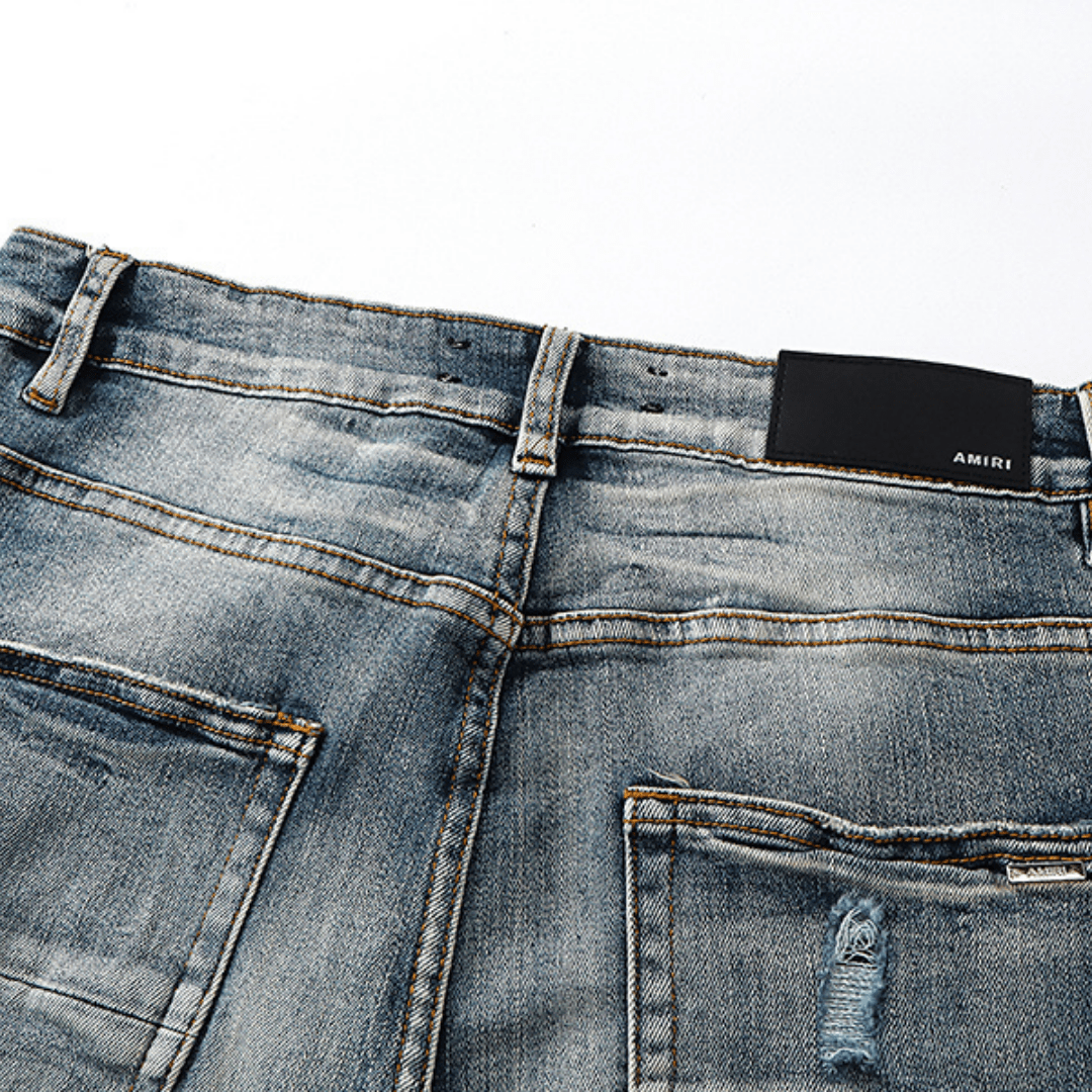 Amr Black Staggered Jeans