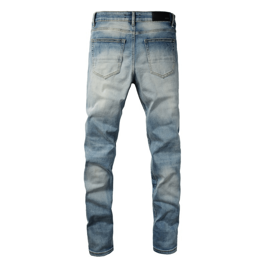 Amr Red Diamond Patch Jeans