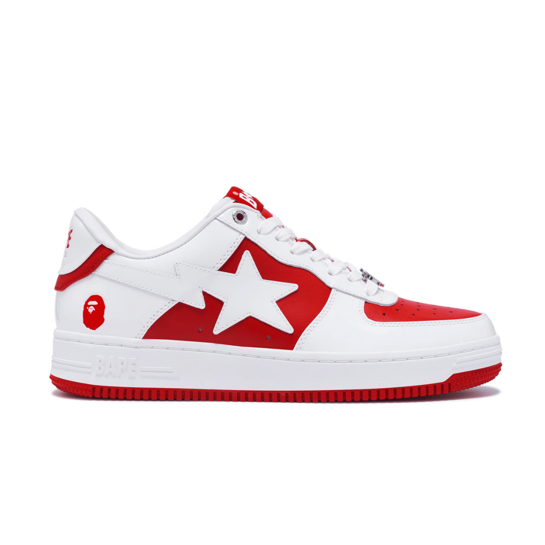 Bape Bapesta White Red