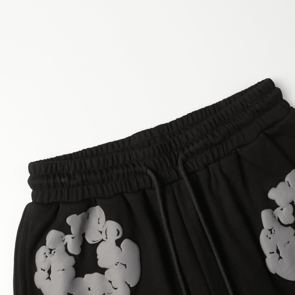 Denim Trs Black Grey Short set