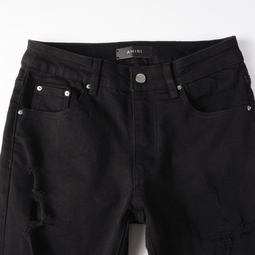 Amr Bandana Black Ripped Jeans