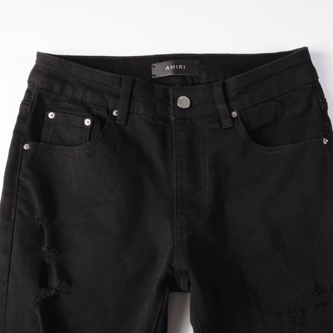 Amr Bandana Black Ripped Jeans