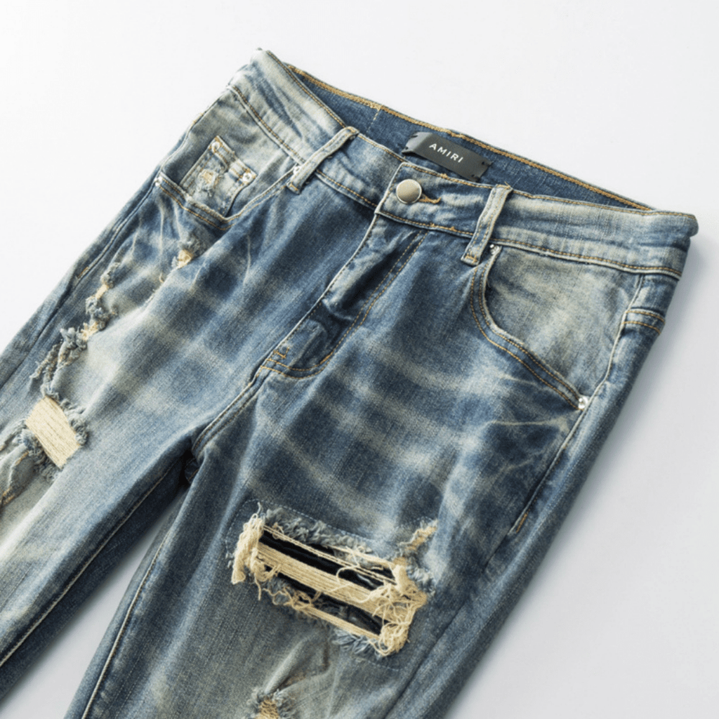 Amr Ripped Patch Jeans