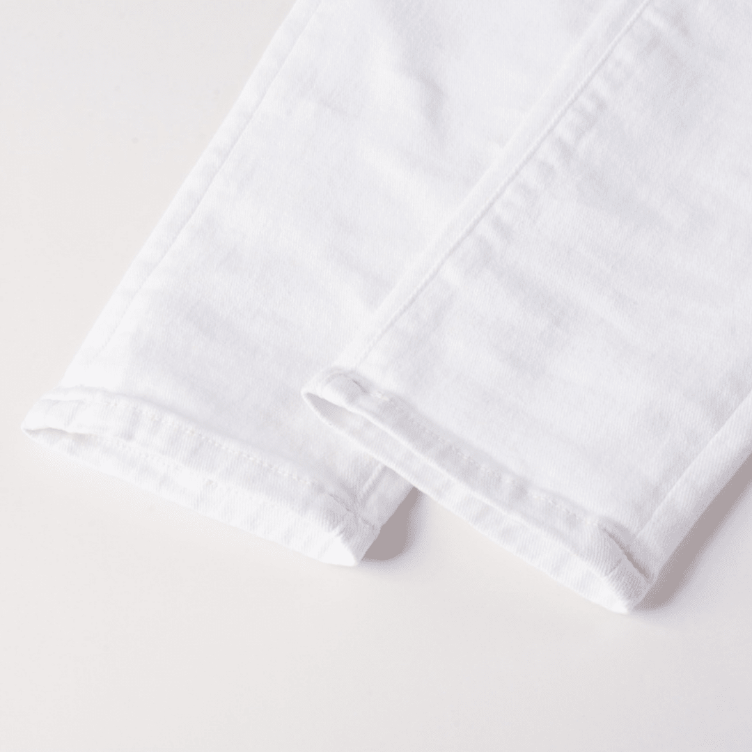 Amr White Ripped Jeans
