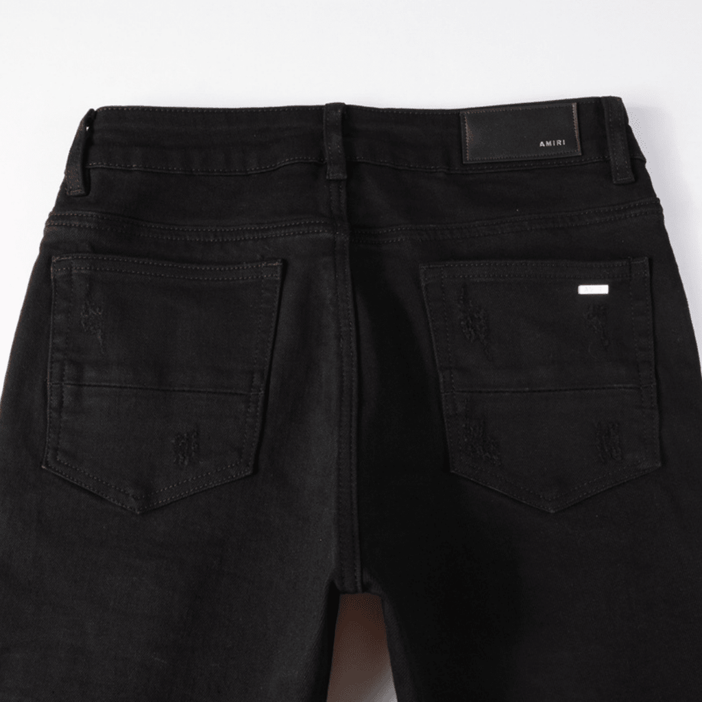 Amr Bandana Black Ripped Jeans
