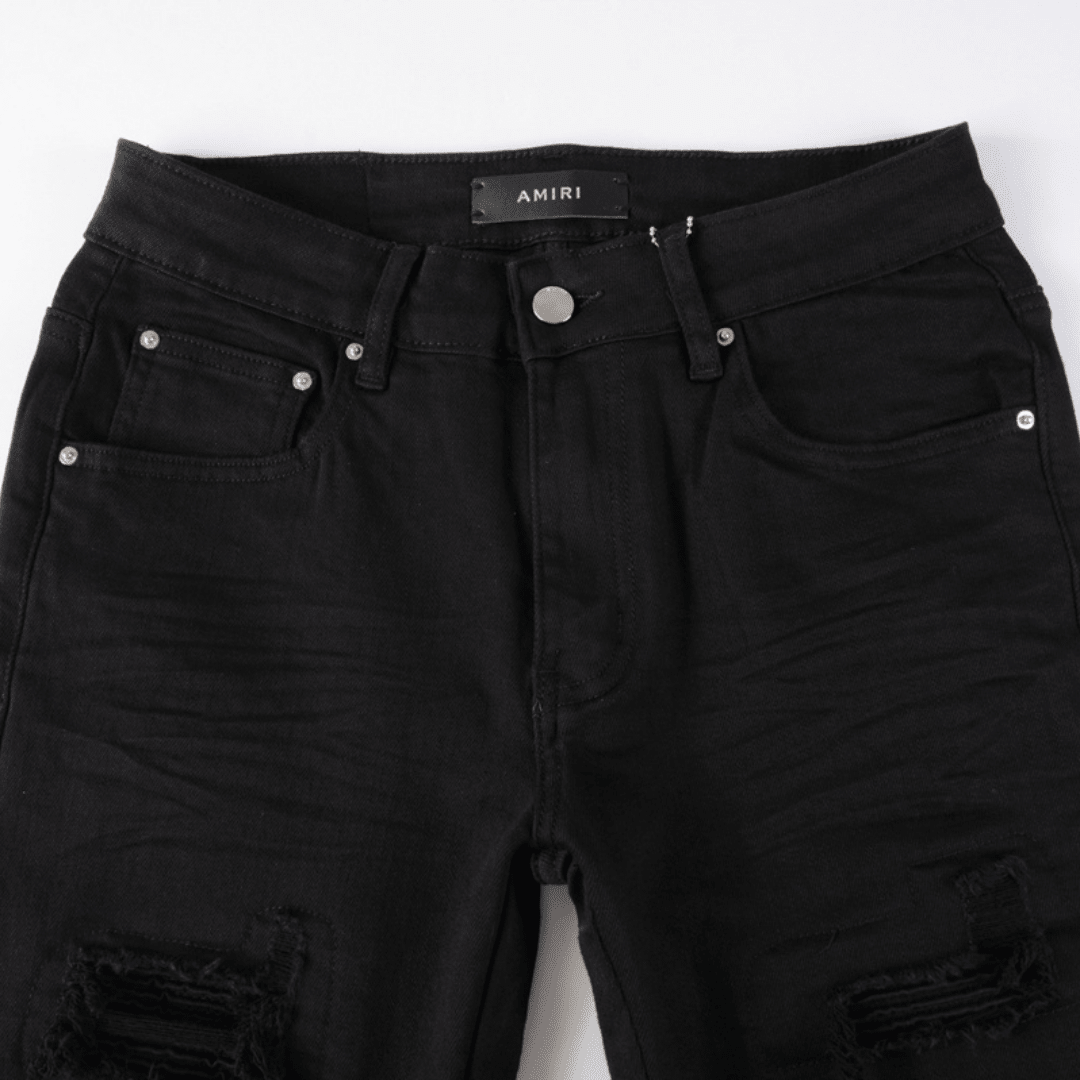 Amr Ripped Black Jeans