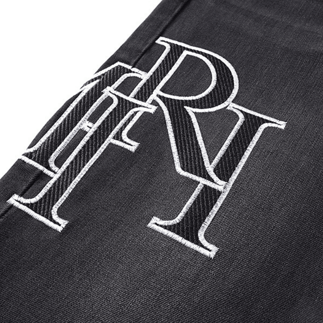 Amr Staggered Logo Jeans