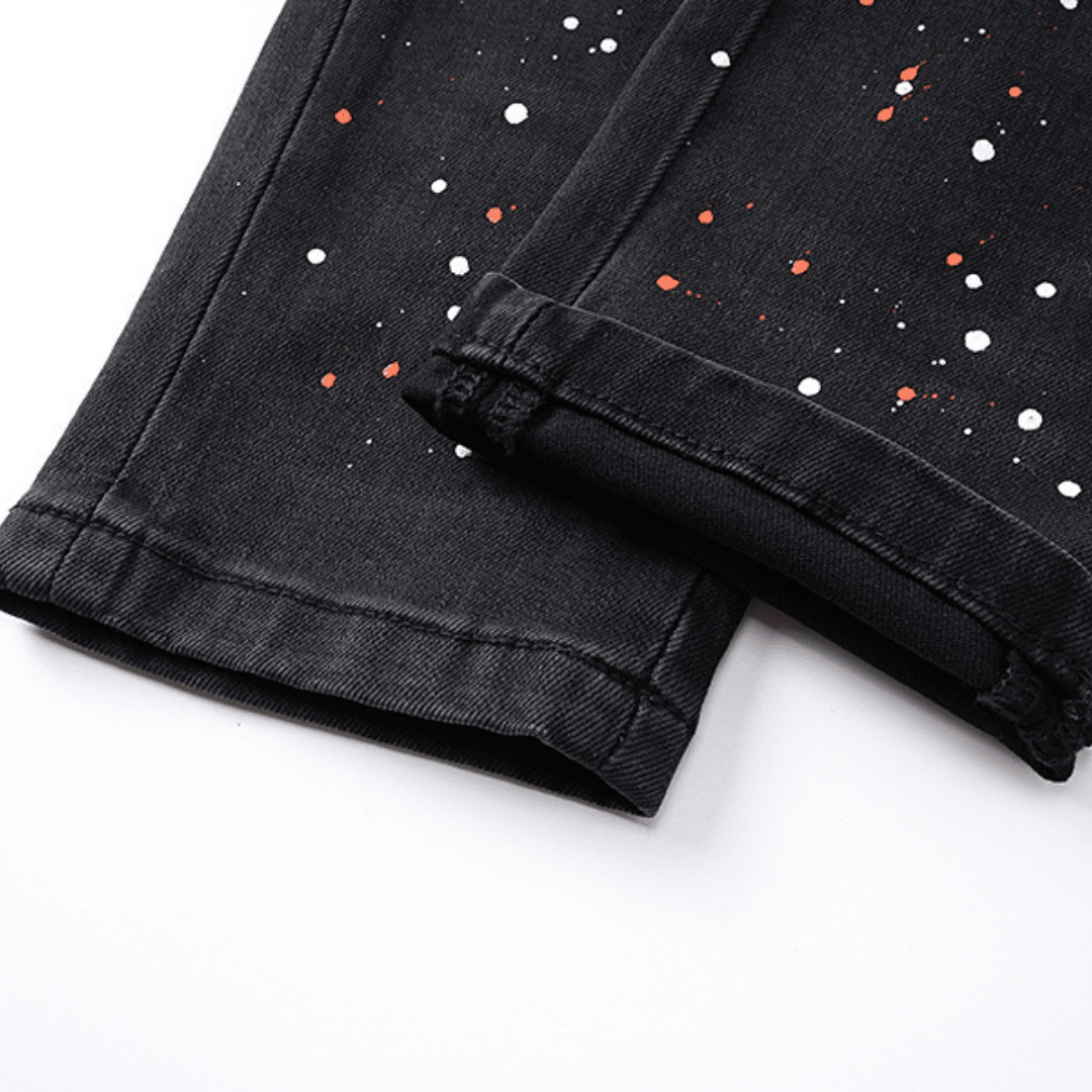 Amr Staggered Logo Jeans