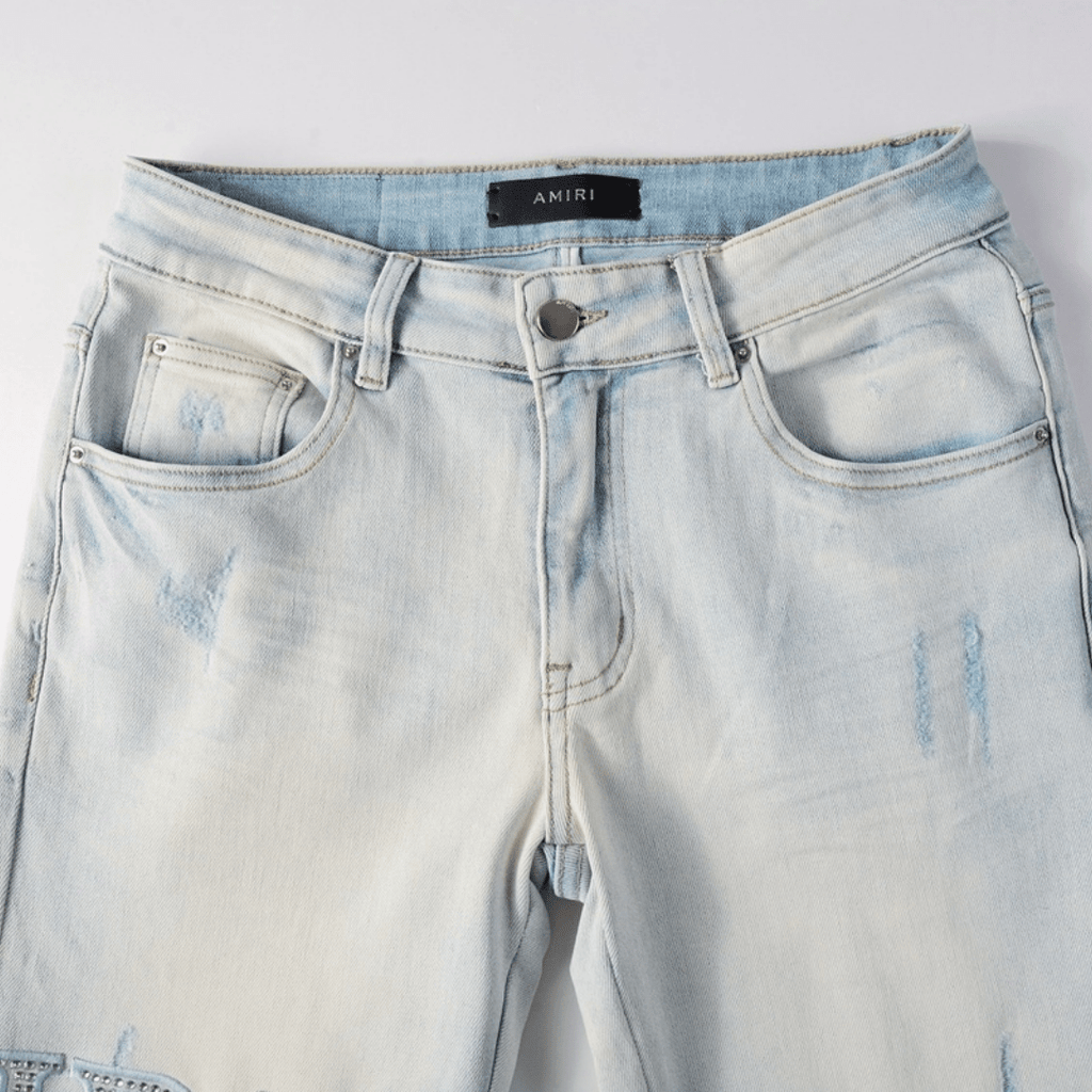 Amr Diamonds Light Blue Jeans