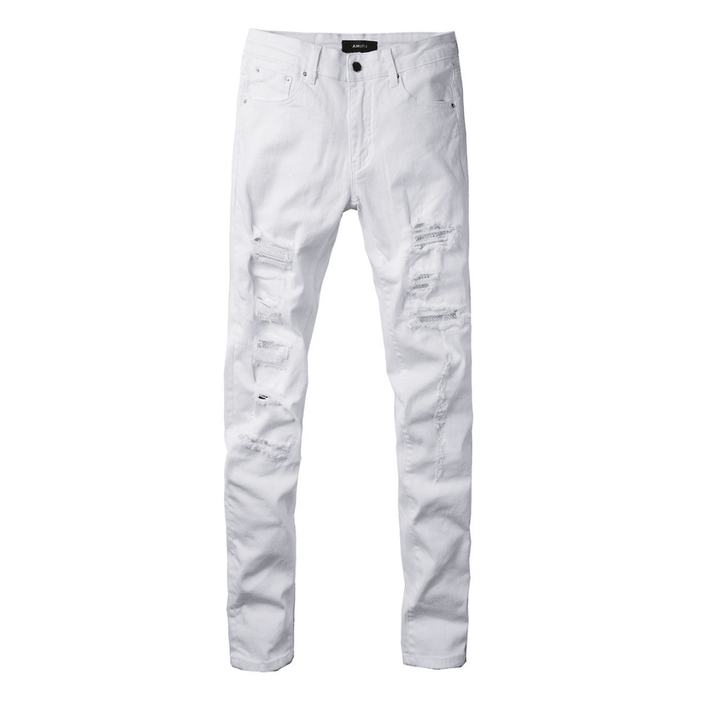 Amr White Ripped Jeans