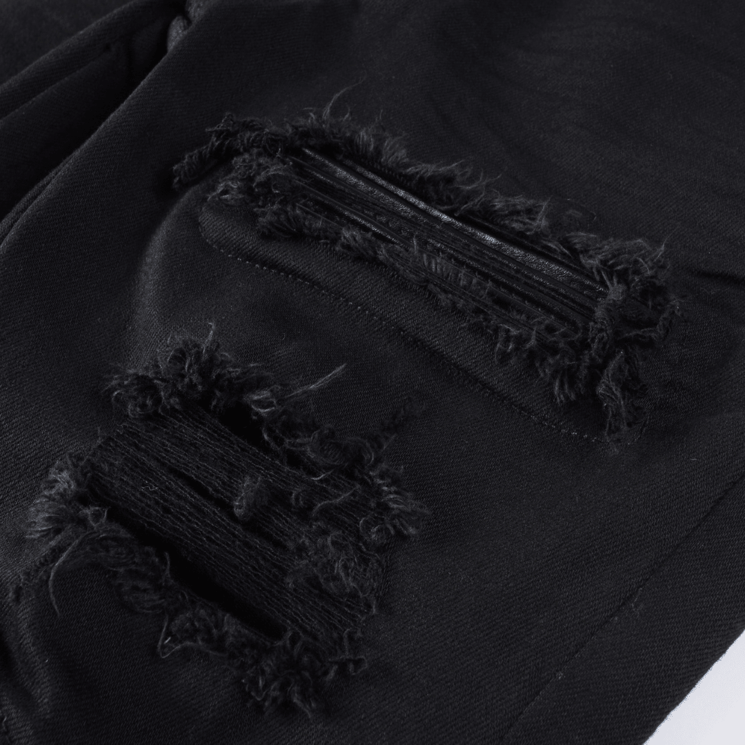 Amr Black Patch Jeans