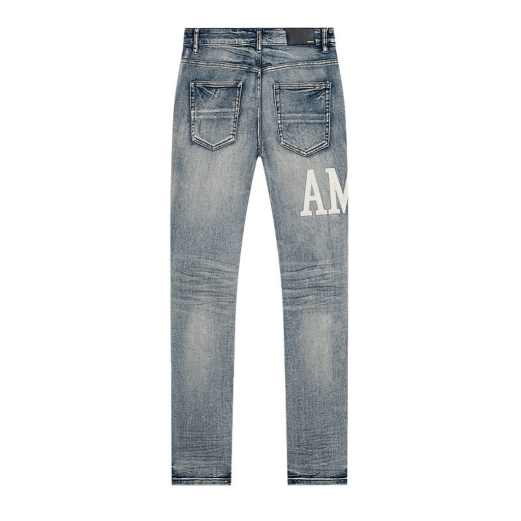 Amr White Logo Jeans