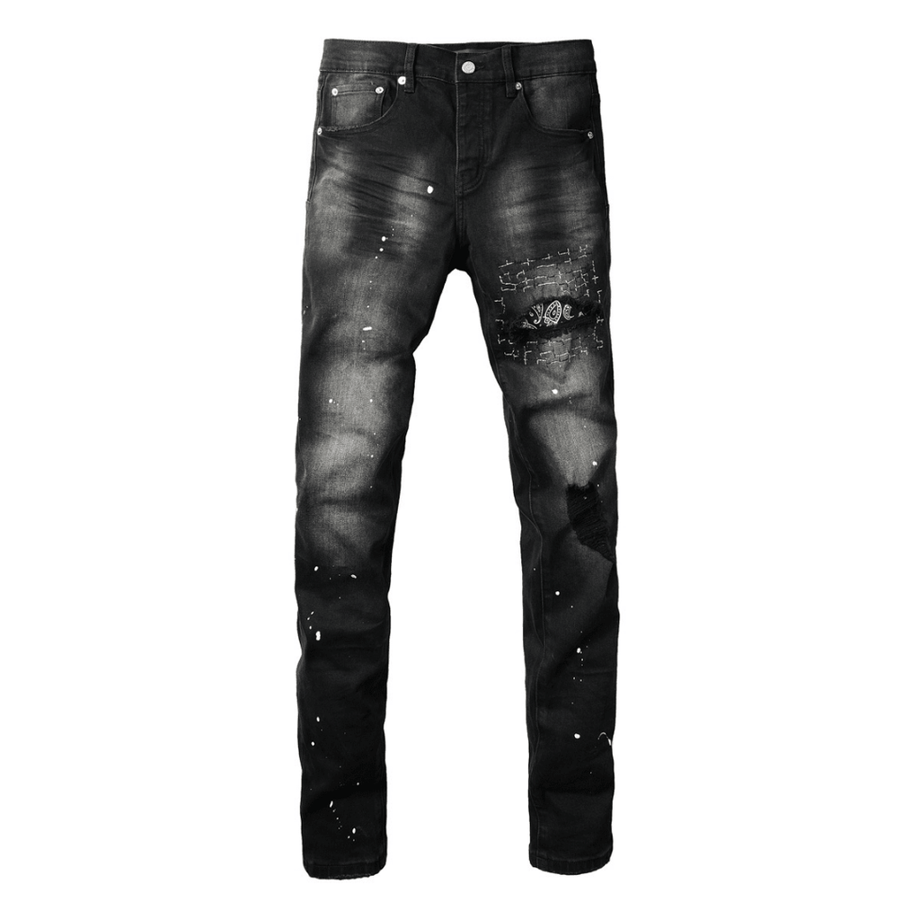 Purple Bandana Black Jeans