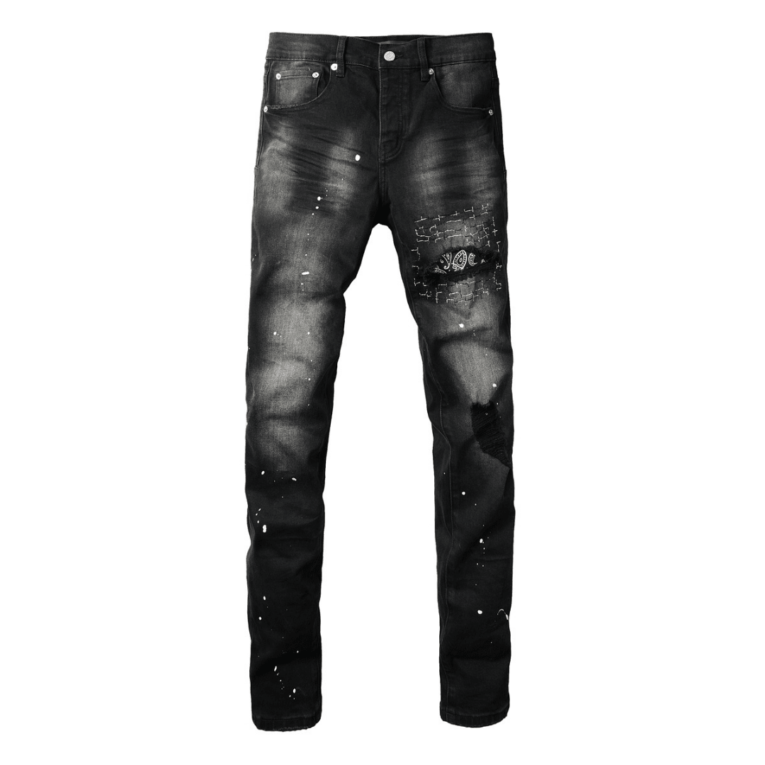Purple Bandana Black Jeans