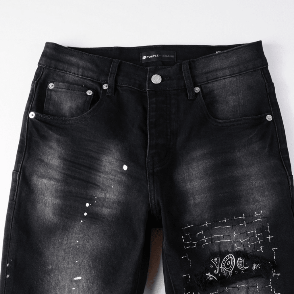 Purple Bandana Black Jeans