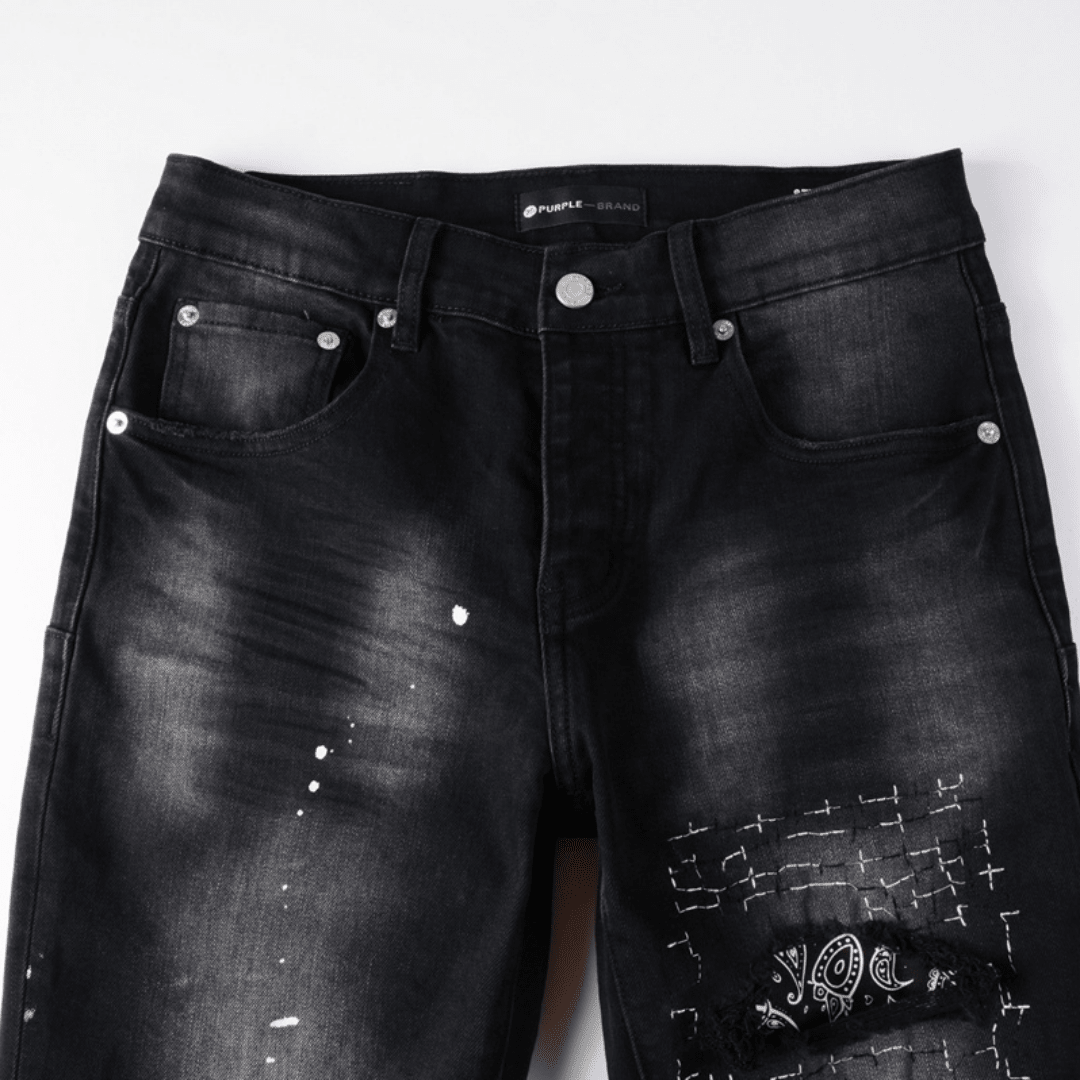Purple Bandana Black Jeans