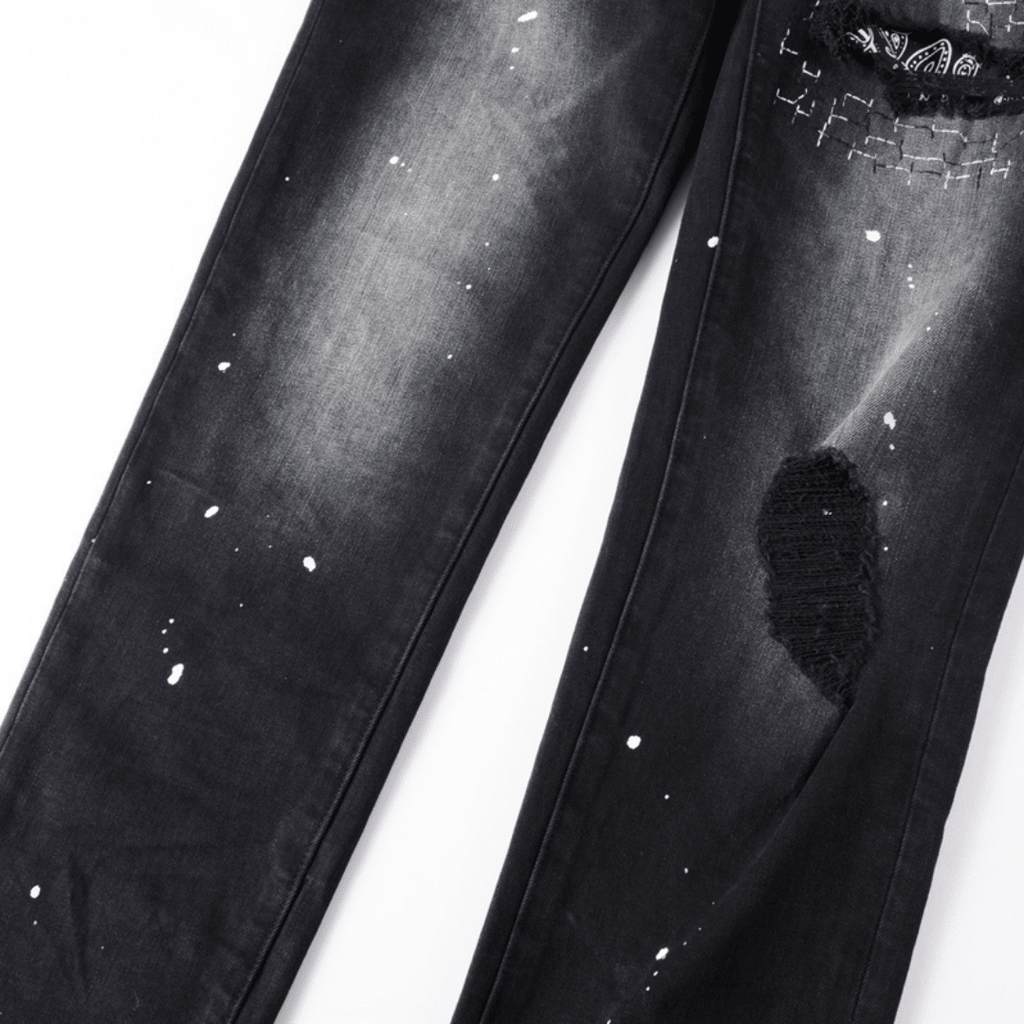 Purple Bandana Black Jeans