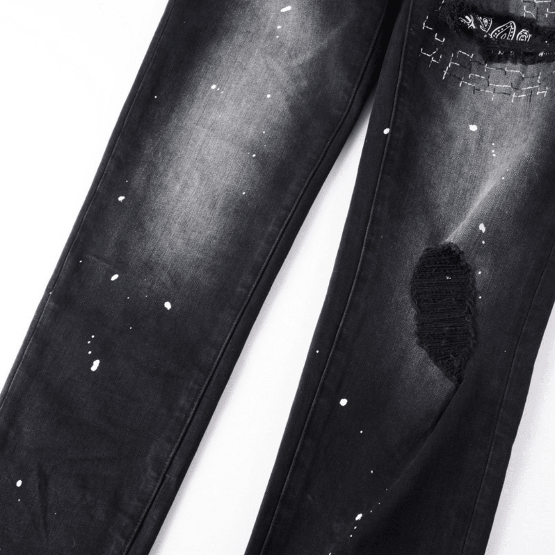 Purple Bandana Black Jeans