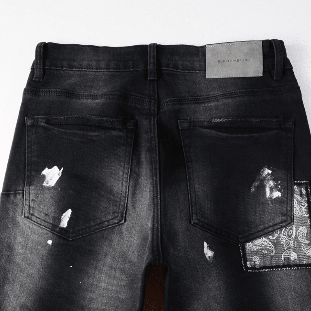Purple Bandana Black Jeans
