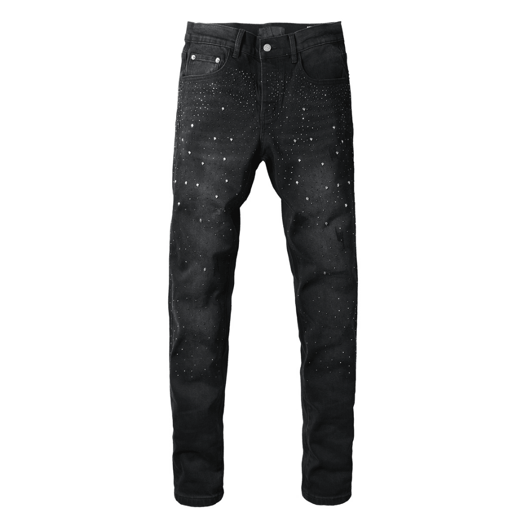 Purple Black Diamonds Jeans