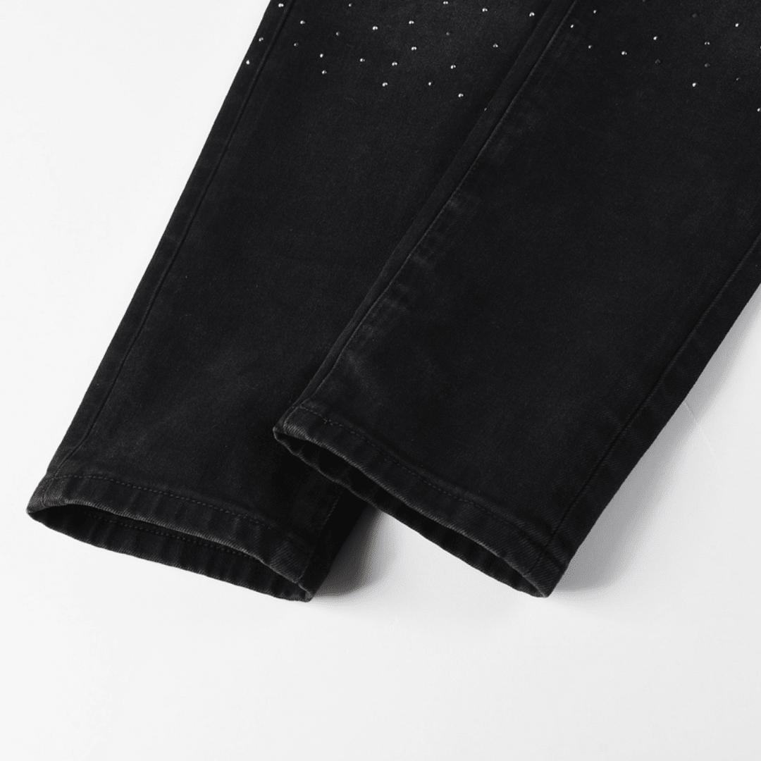 Purple Black Diamonds Jeans