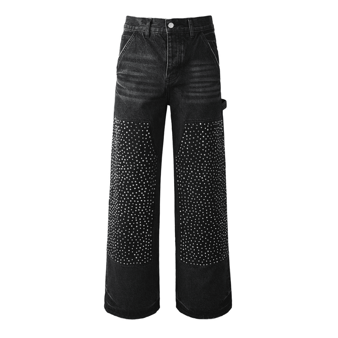 Purple Black Diamonds Jeans