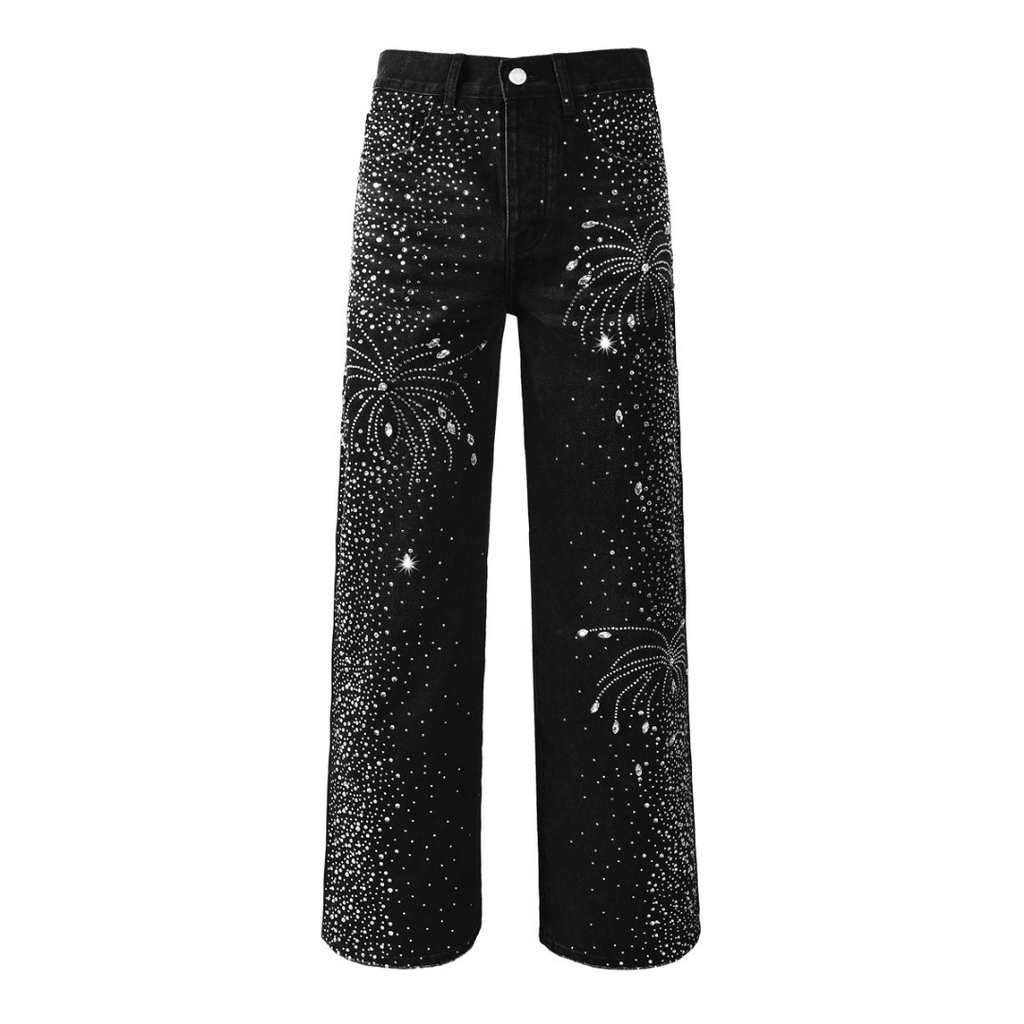 Purple Black Diamonds Jeans