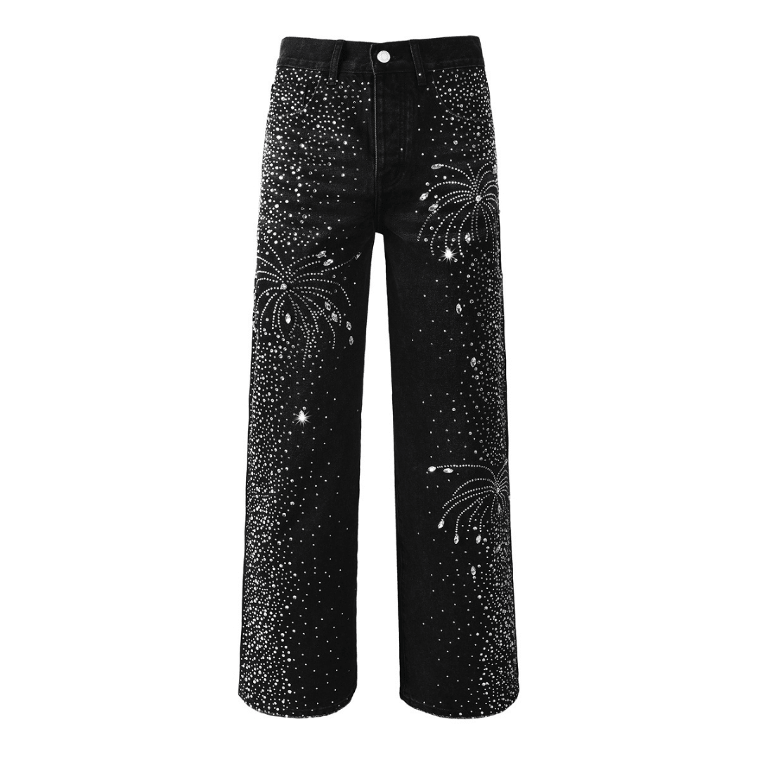 Purple Black Diamonds Jeans