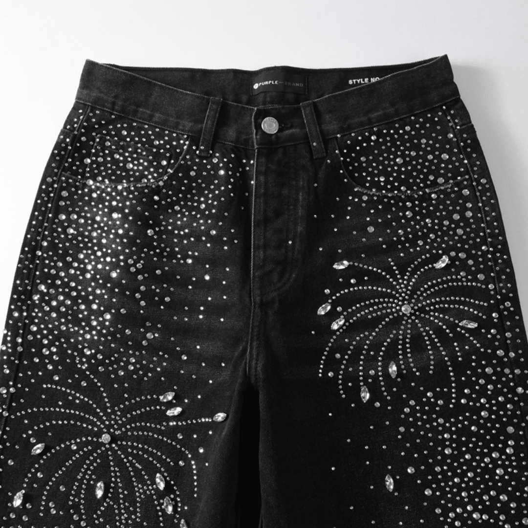 Purple Black Diamonds Jeans
