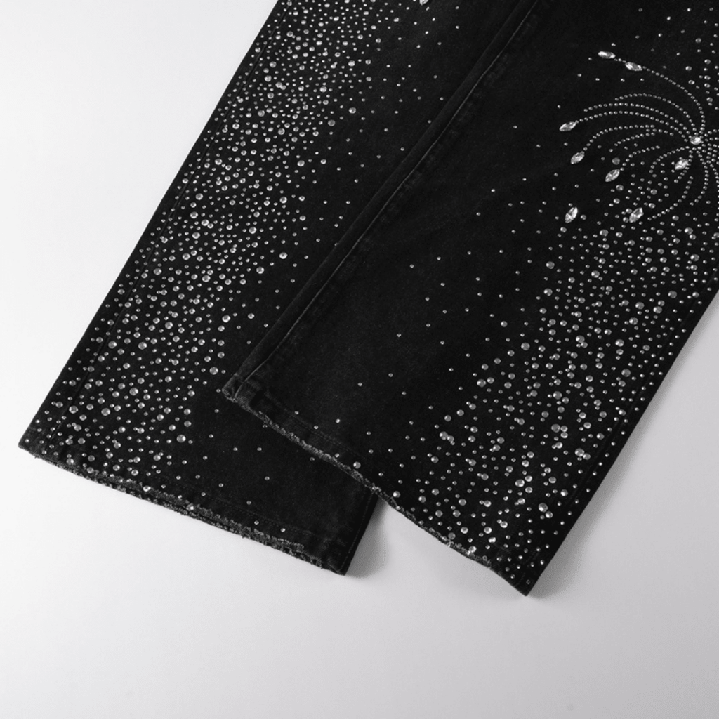 Purple Black Diamonds Jeans