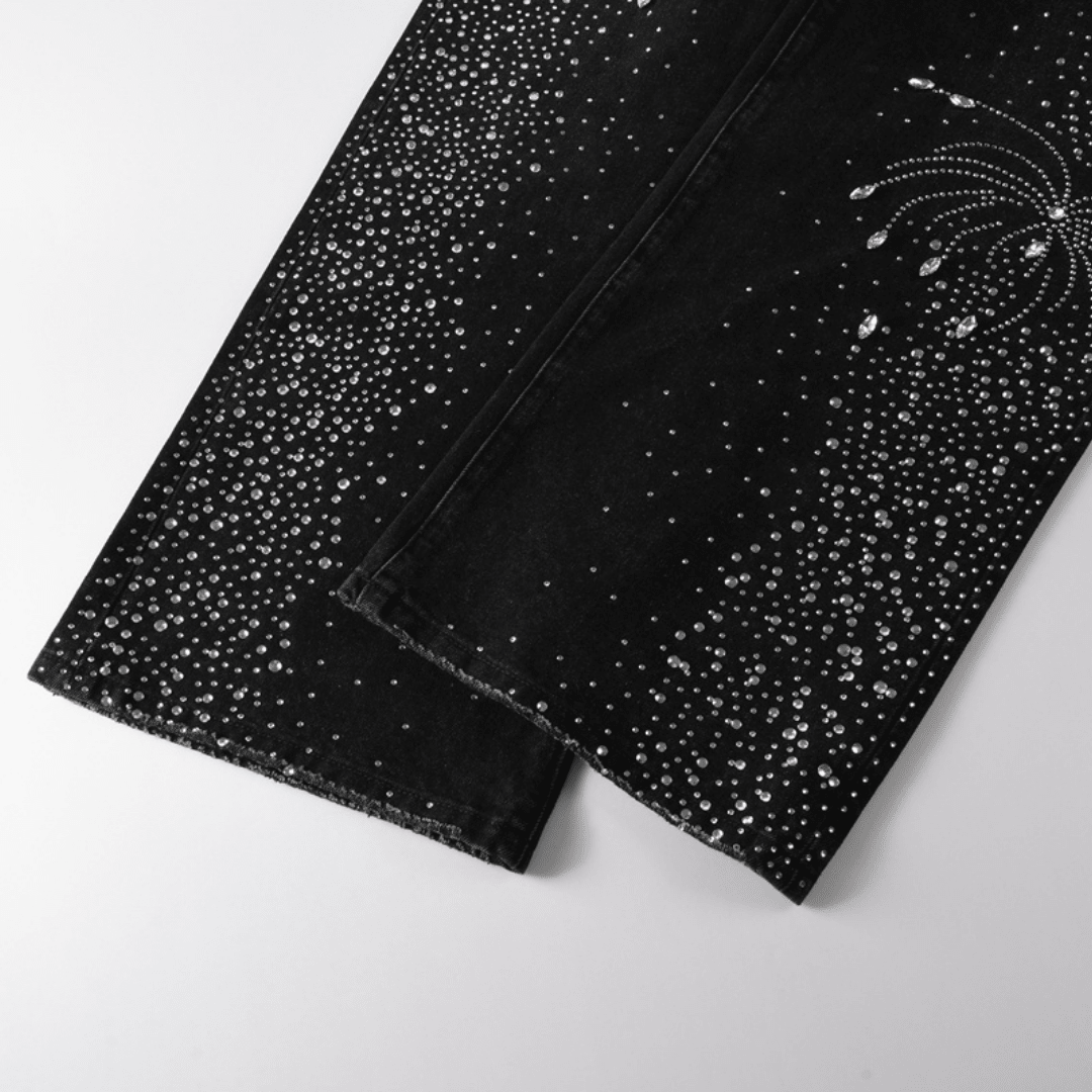 Purple Black Diamonds Jeans