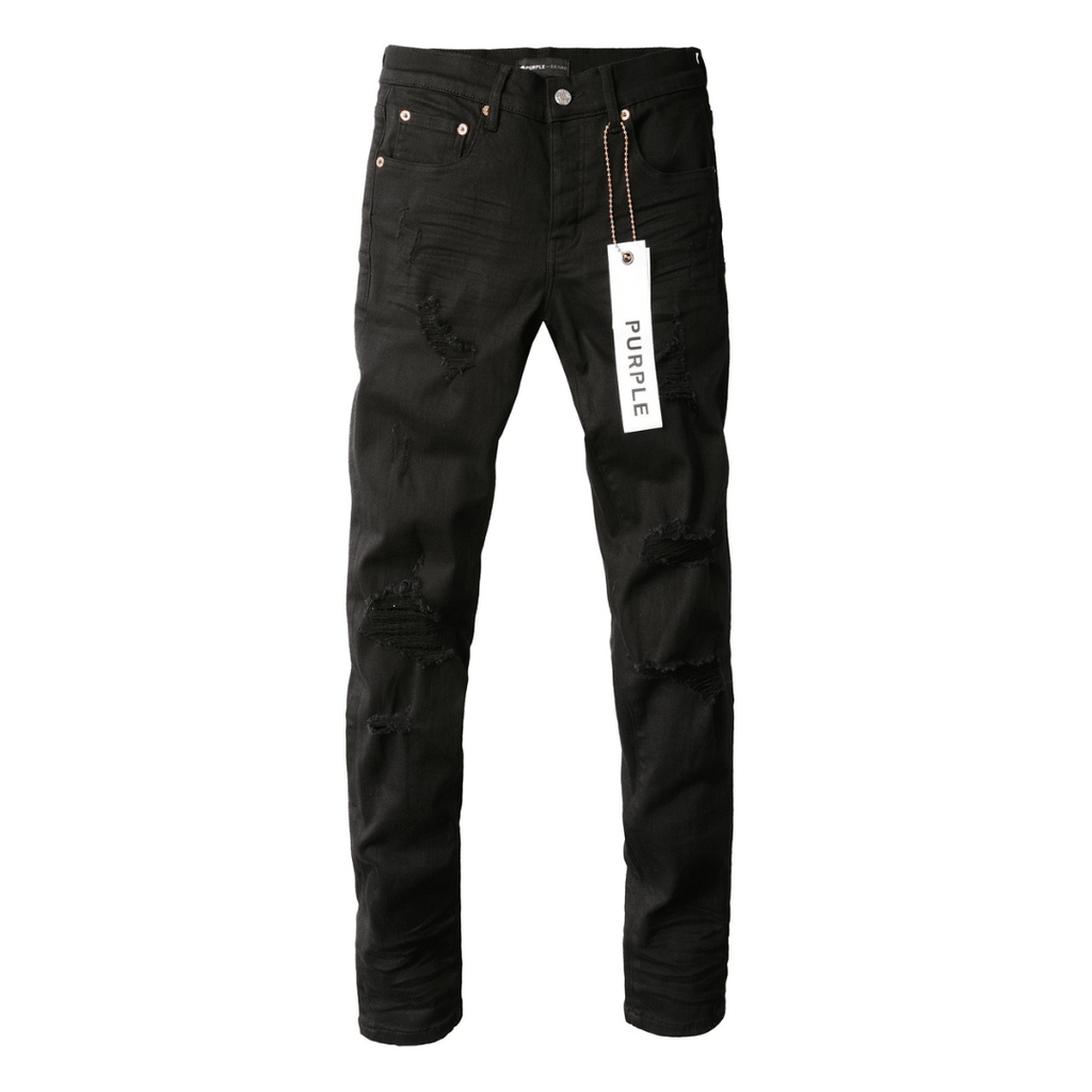 Purple Black Ripped Jeans