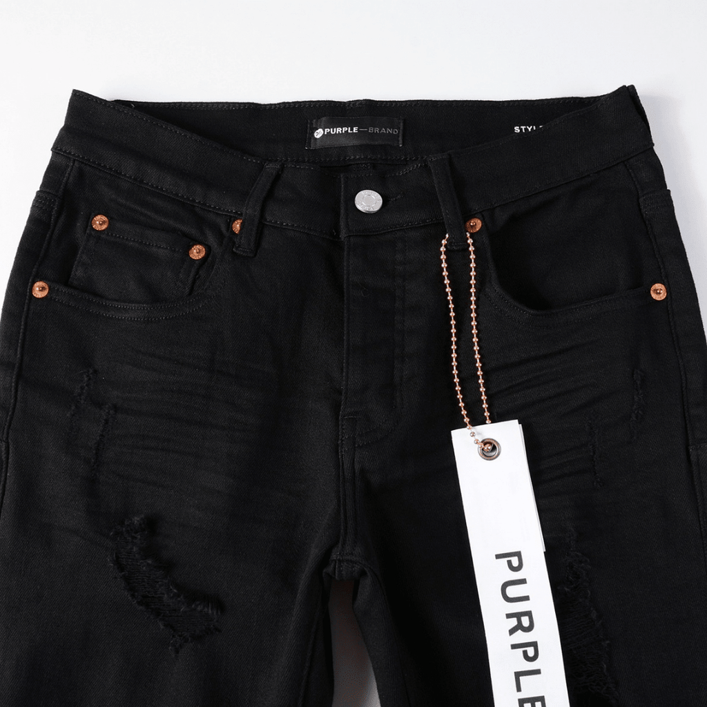 Purple Black Ripped Jeans