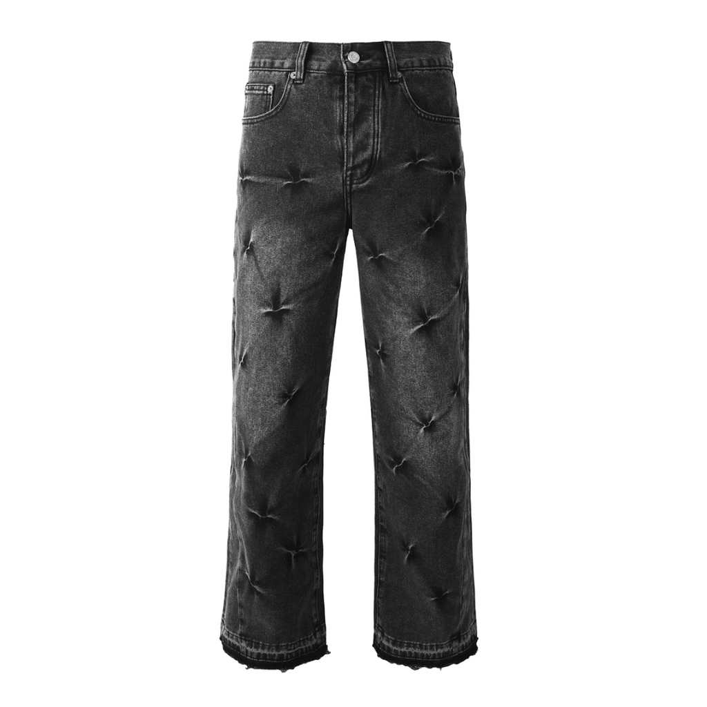 Purple Flared Black Jeans
