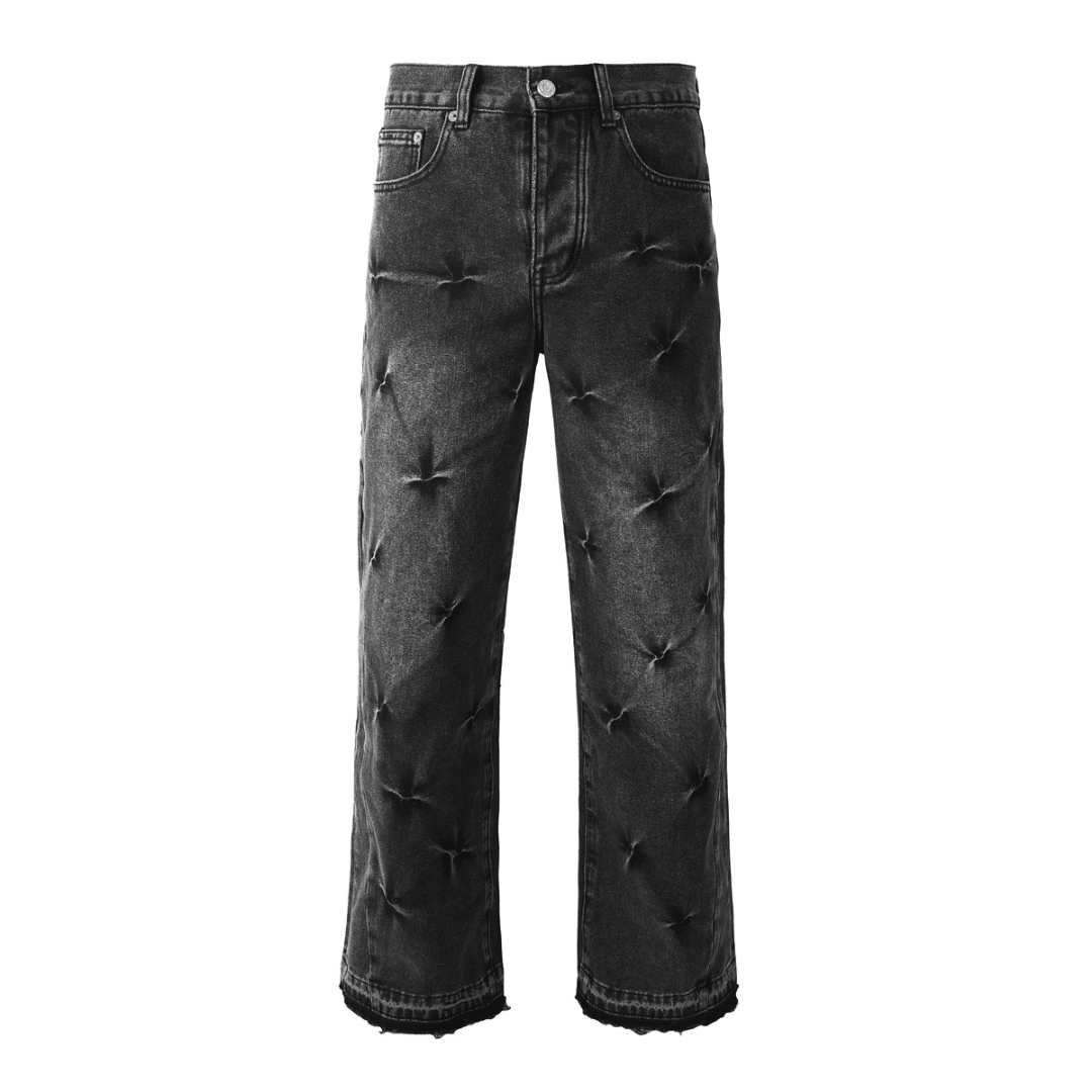 Purple Flared Black Jeans