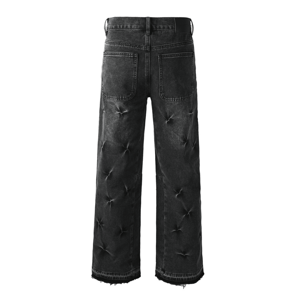 Purple Flared Black Jeans