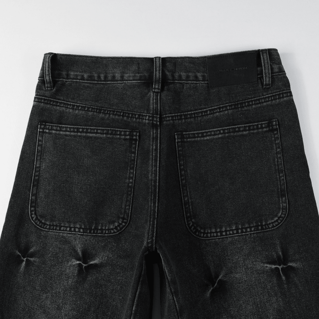 Purple Flared Black Jeans