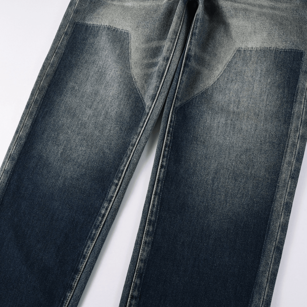 Purple Flared Blue Jeans