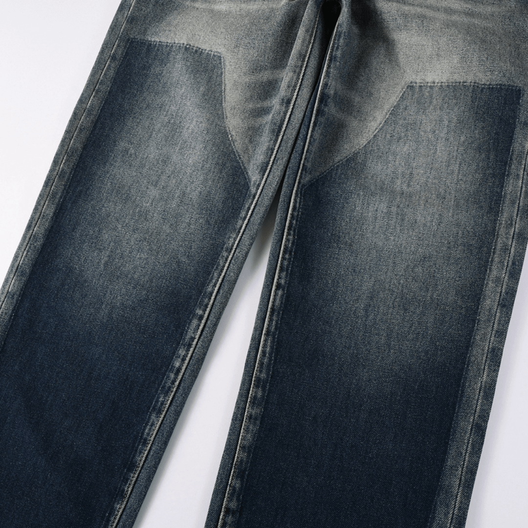 Purple Flared Blue Jeans