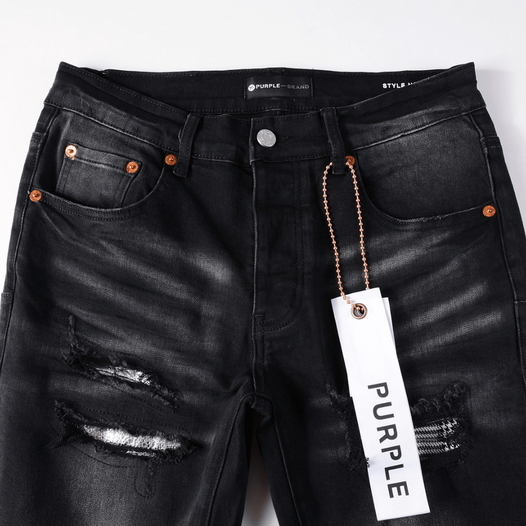 Purple Gradient Black Jeans