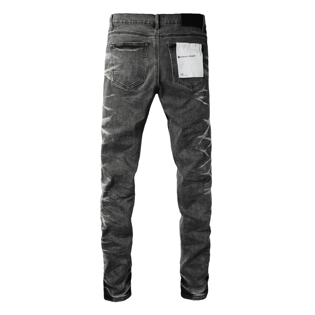 Purple Gradient Grey Ripped Jeans