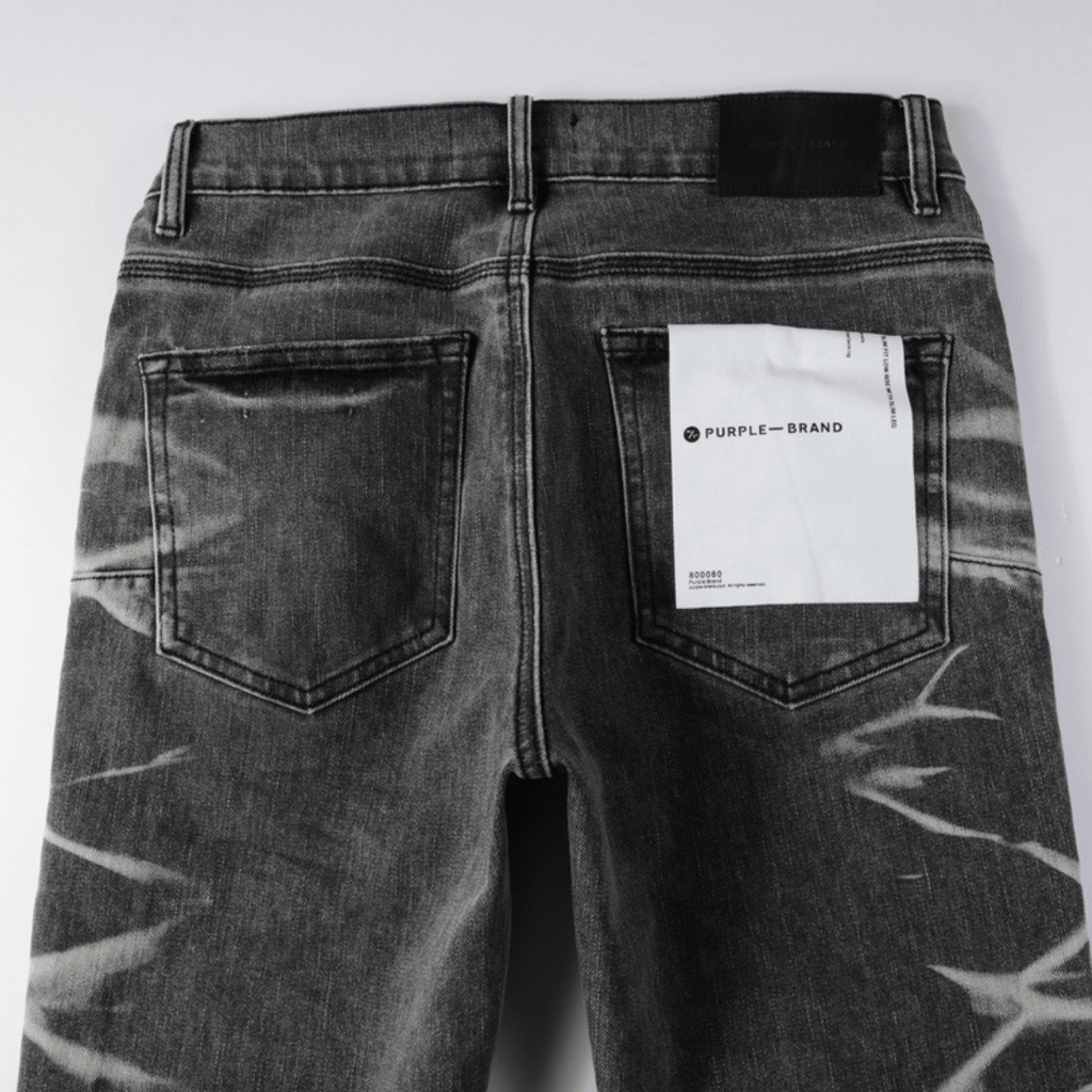 Purple Gradient Grey Ripped Jeans