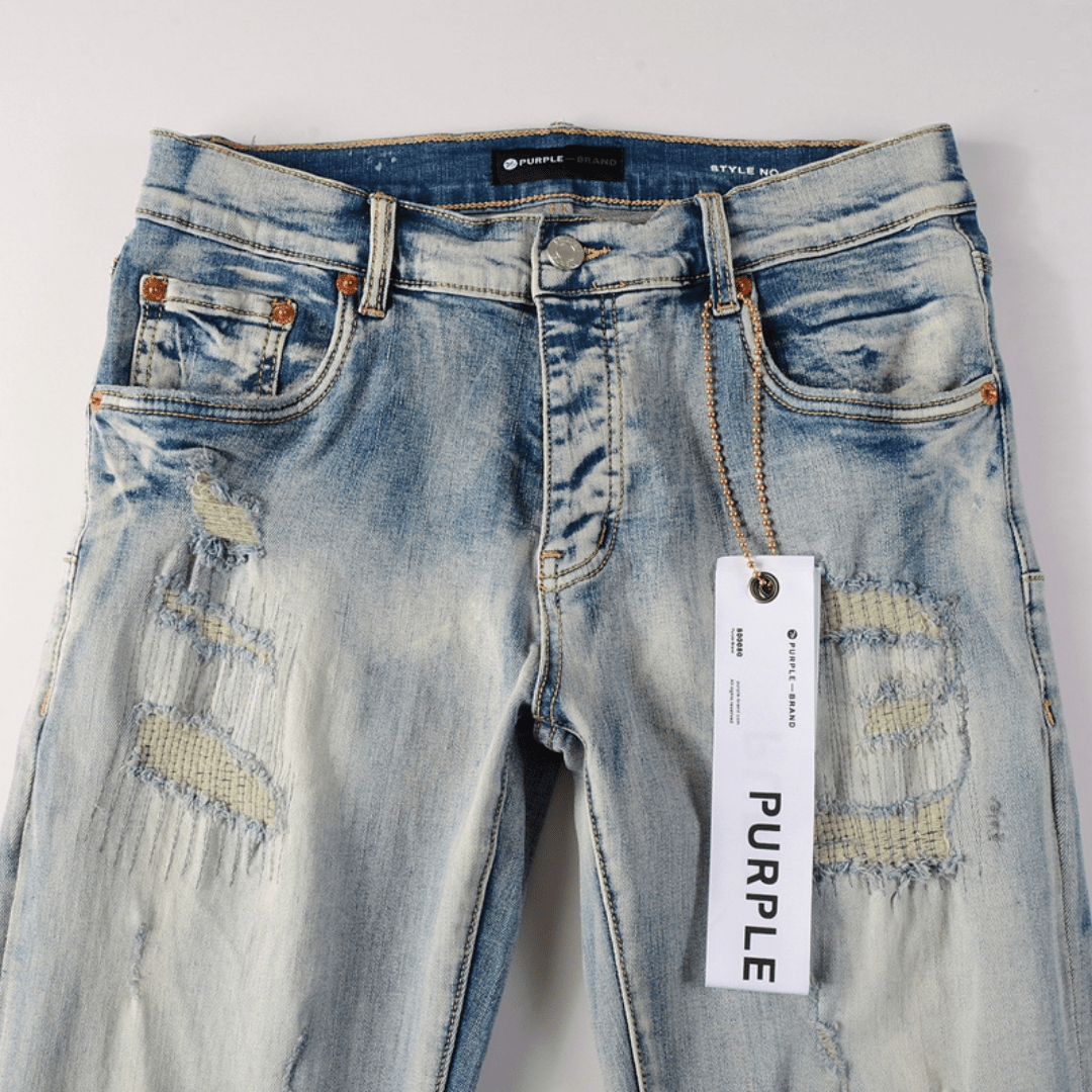 Purple Gradient Light Blue Jeans