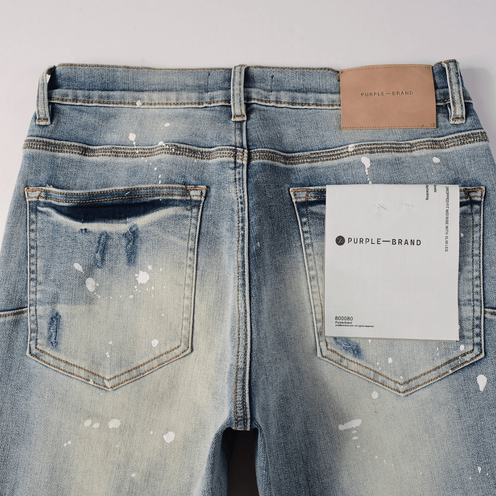 Purple Gradient Ripped Jeans