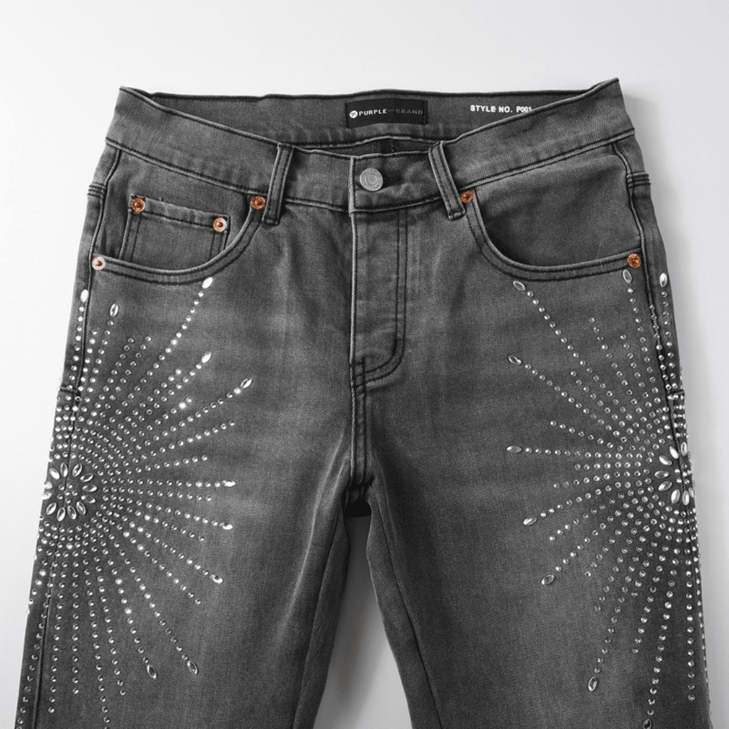 Purple Grey Diamonds Jeans