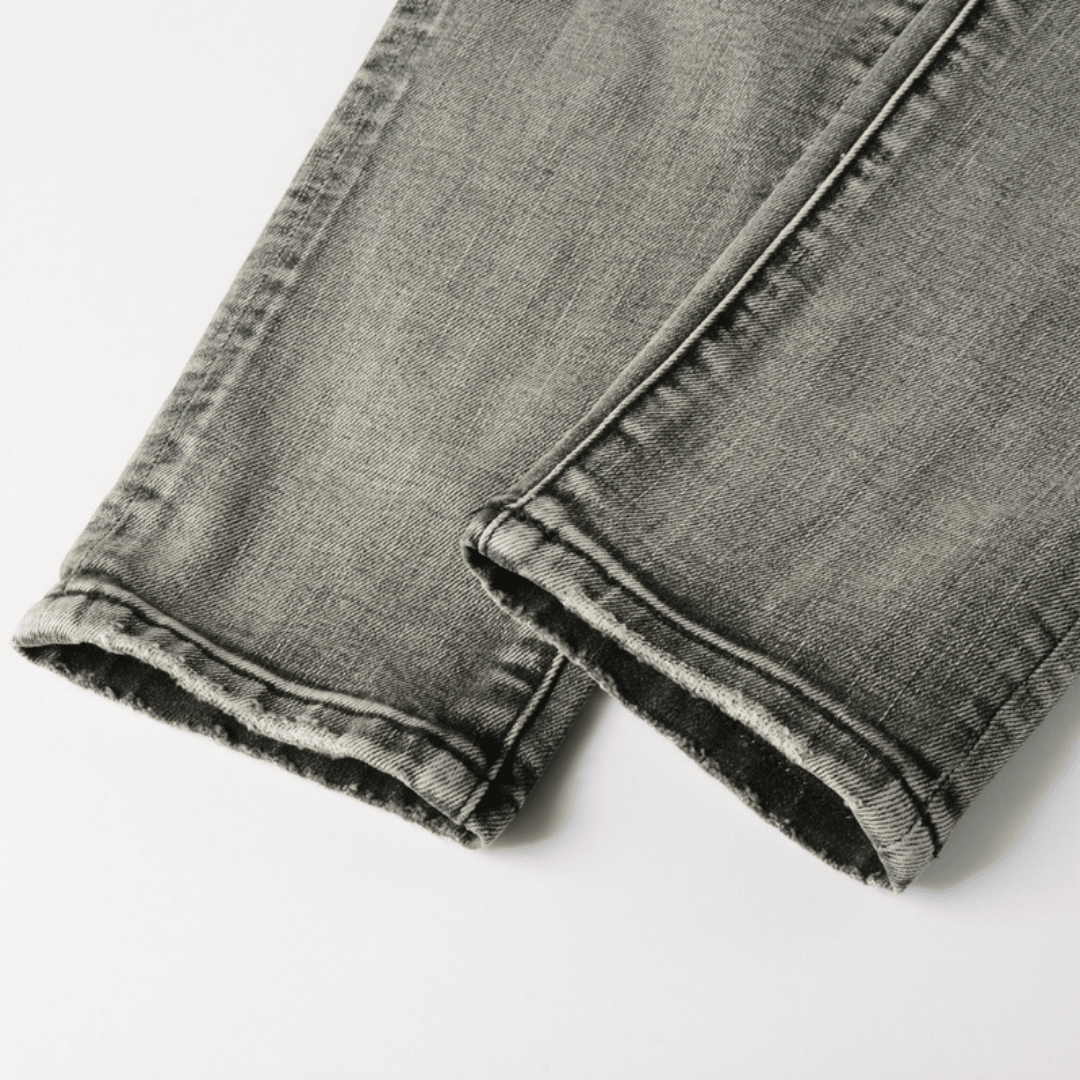 Purple Grey Ripped Jeans